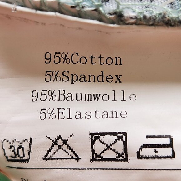 Retro Sheath Dress Pencil Green Floral Nature Bohemian Cottagecore Fairycore L - Picture 11 of 16